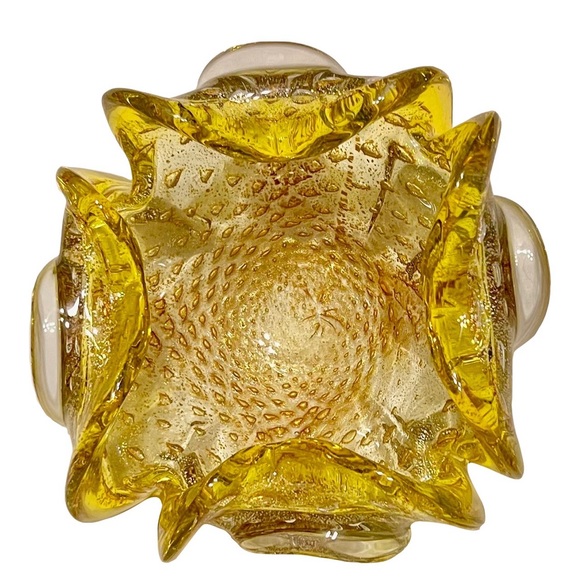 Murano Art Murano Vintage Yellow Candy Dish Poshmark